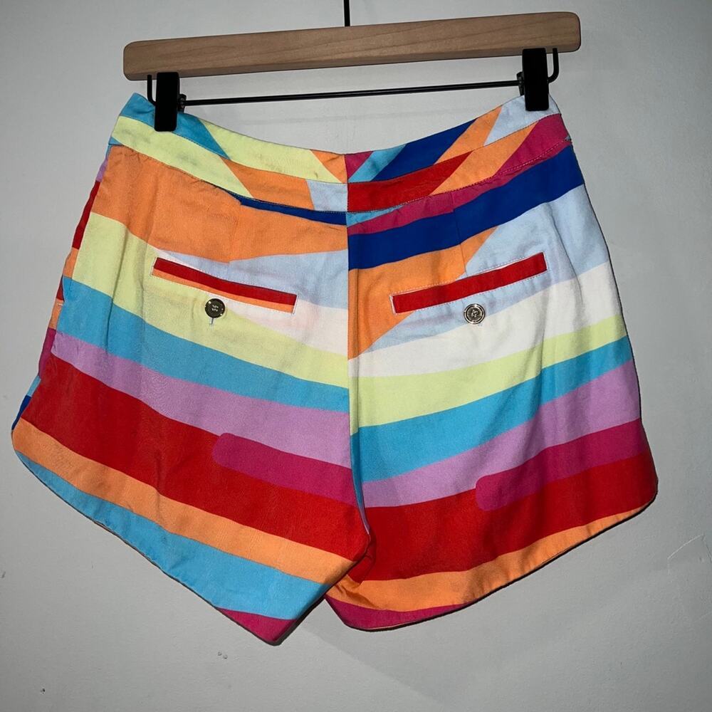 Crosby by mollie burch bright stripe flat front shorts size 2 - Picture 6 of 8